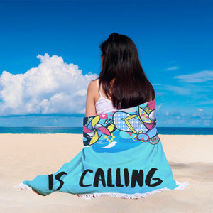 Summer Beach Towel Round - Blue - Ur Easy Way Shop