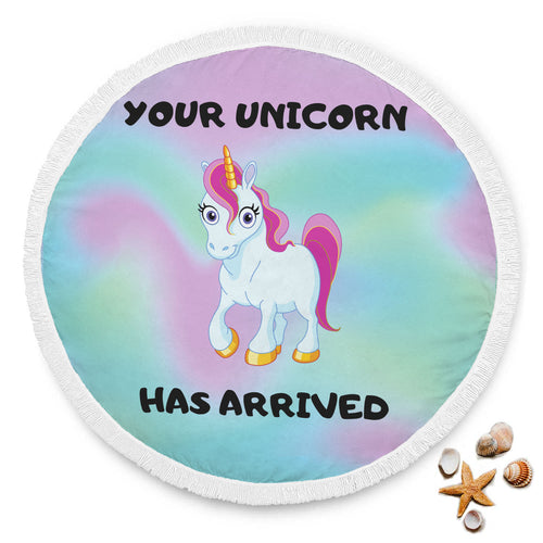 Cute Unicorn Beach Towel Round - Ur Easy Way Shop