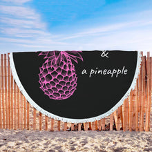 Load image into Gallery viewer, Pink Pineapple Beach Towel Round - Ur Easy Way Shop