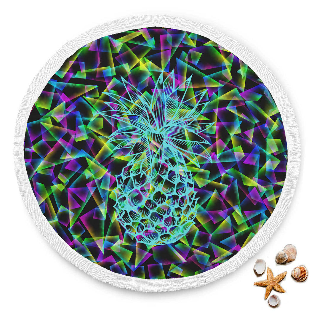 Multicolored Pineapple Beach Towel Round - Ur Easy Way Shop