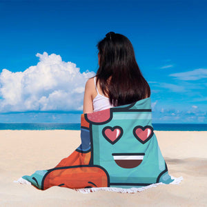 Cube Emojis Beach Towel Round - Ur Easy Way Shop