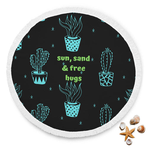 Cactus Beach Towel Round - Ur Easy Way Shop