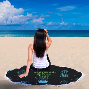 Cactus Beach Towel Round - Ur Easy Way Shop