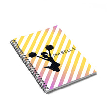 Load image into Gallery viewer, Girl Isabella Custom Cheerleader Spiral Notebook - Ruled Line - Ur Easy Way Shop