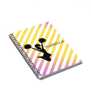 Girl Isabella Custom Cheerleader Spiral Notebook - Ruled Line - Ur Easy Way Shop