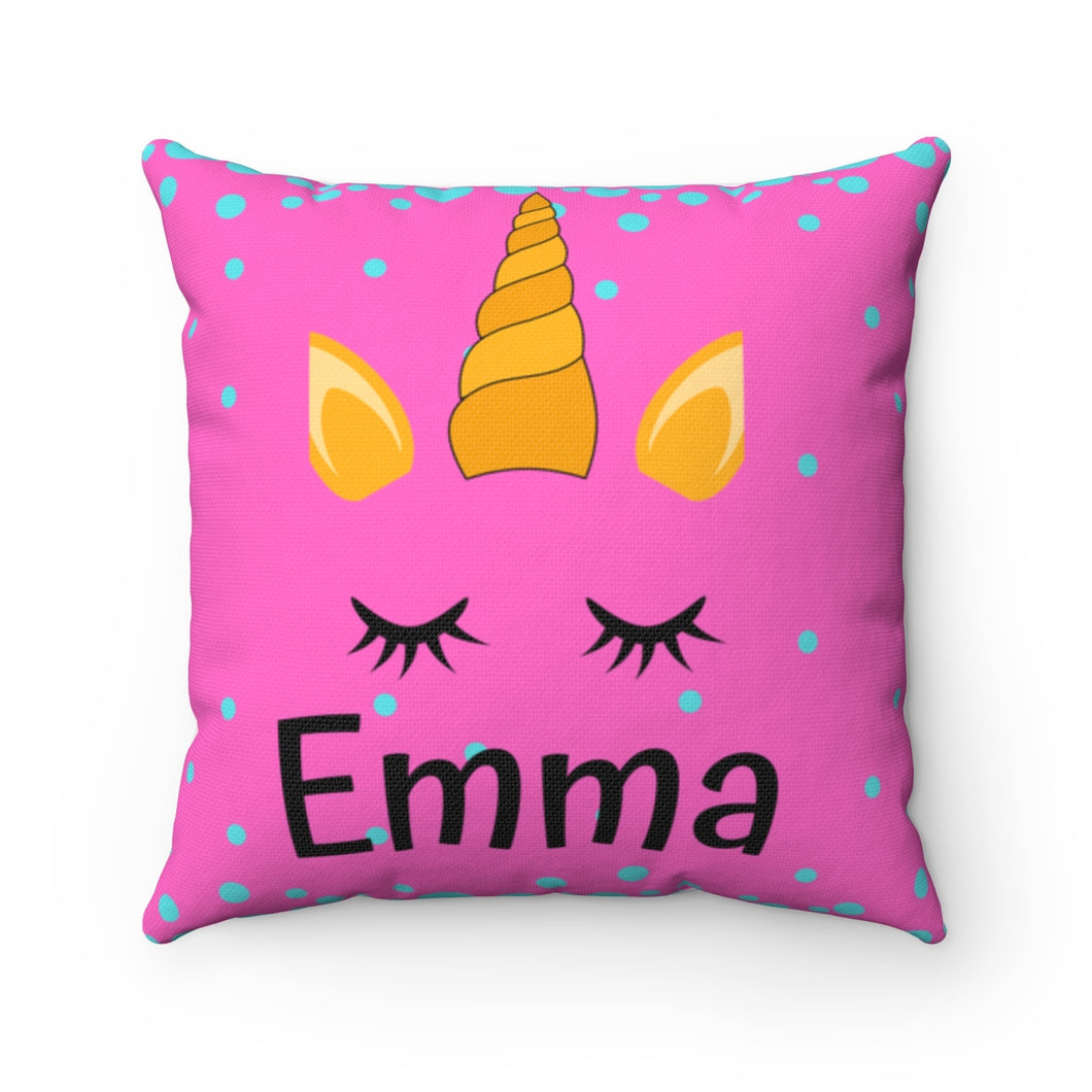 Custom Girl Unicorn Square Pillow - Ur Easy Way Shop