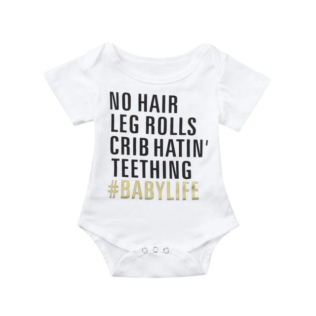 Fashion Letter Print Baby Bodysuit - Ur Easy Way Shop