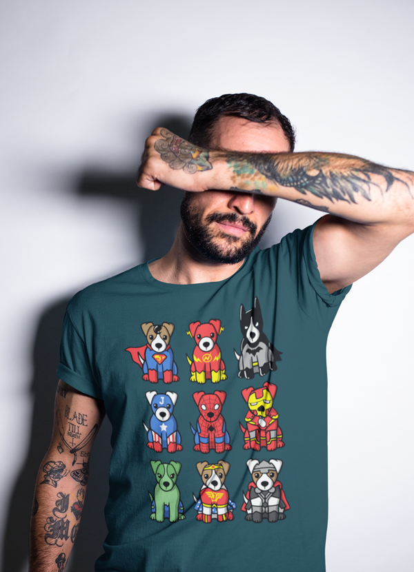 Super Heroes Dogs T-shirt - Ur Easy Way Shop