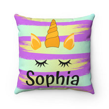 Load image into Gallery viewer, Girl Custom Unicorn Throw Pillow - Ur Easy Way Shop