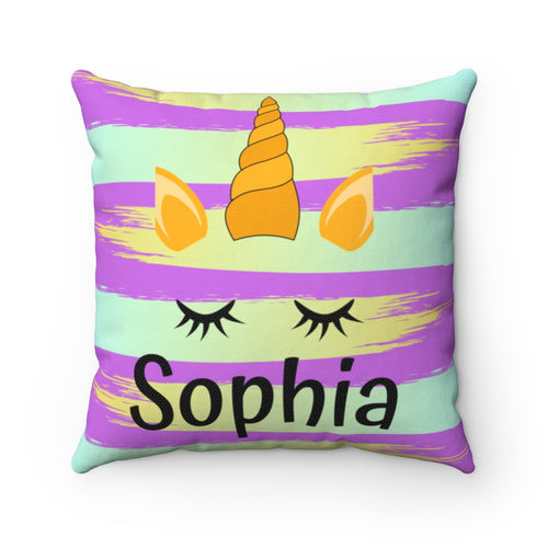 Girl Custom Unicorn Throw Pillow - Ur Easy Way Shop