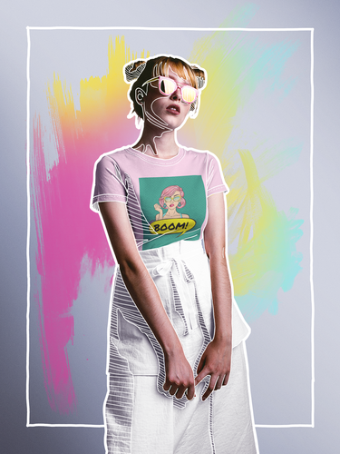 Pop Art Pink Women Graphic T-Shirt - Ur Easy Way Shop