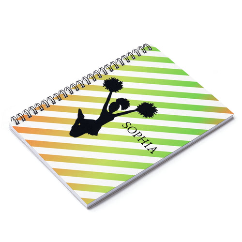 Girl Sophia Custom Cheerleader Spiral Notebook - Ruled Line - Ur Easy Way Shop