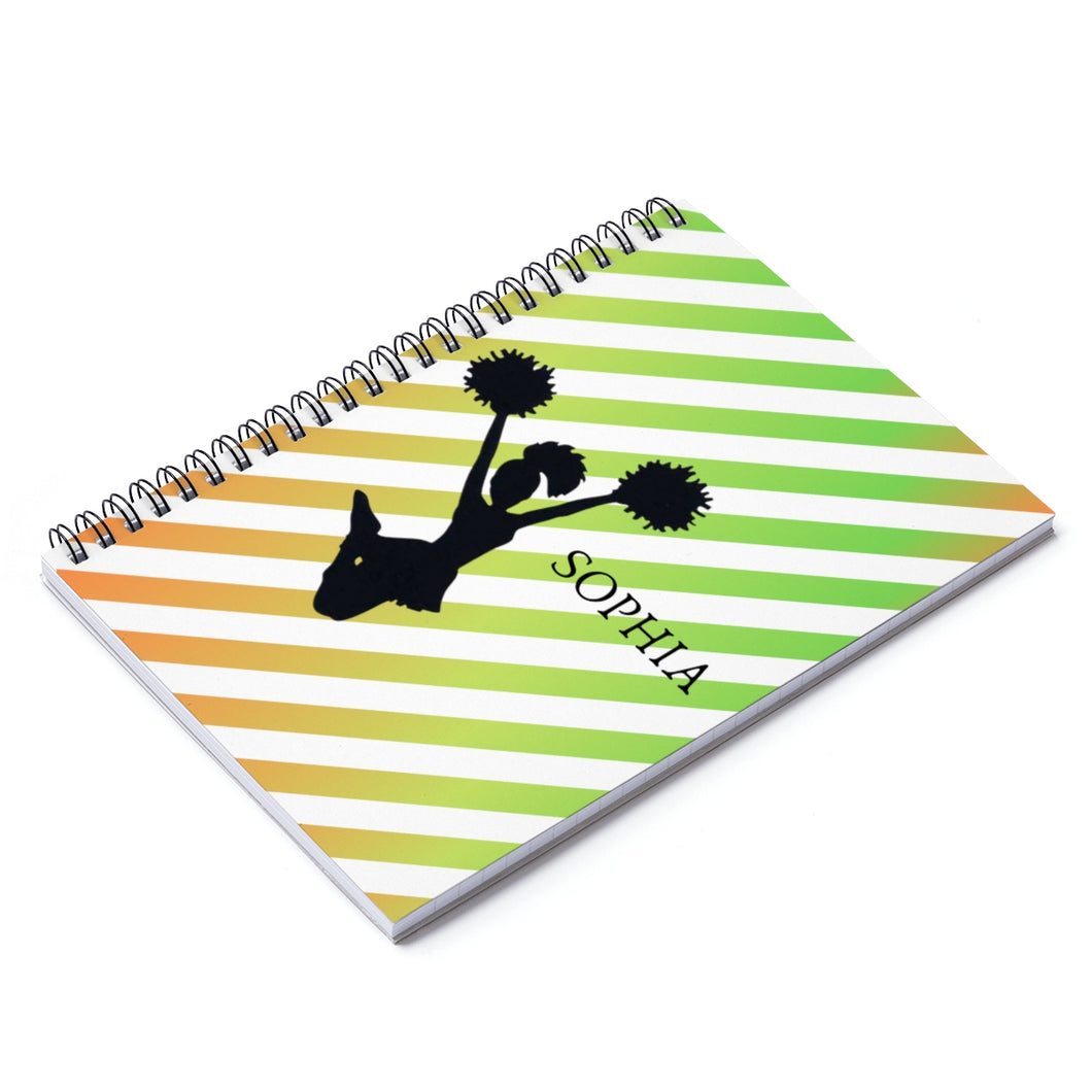 Girl Sophia Custom Cheerleader Spiral Notebook - Ruled Line - Ur Easy Way Shop