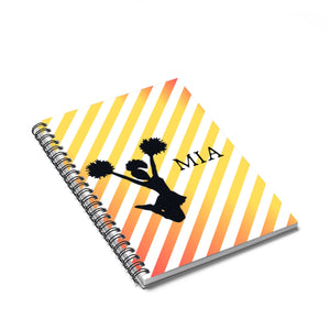 Girl Mia Custom Cheerleader Spiral Notebook - Ruled Line - Ur Easy Way Shop