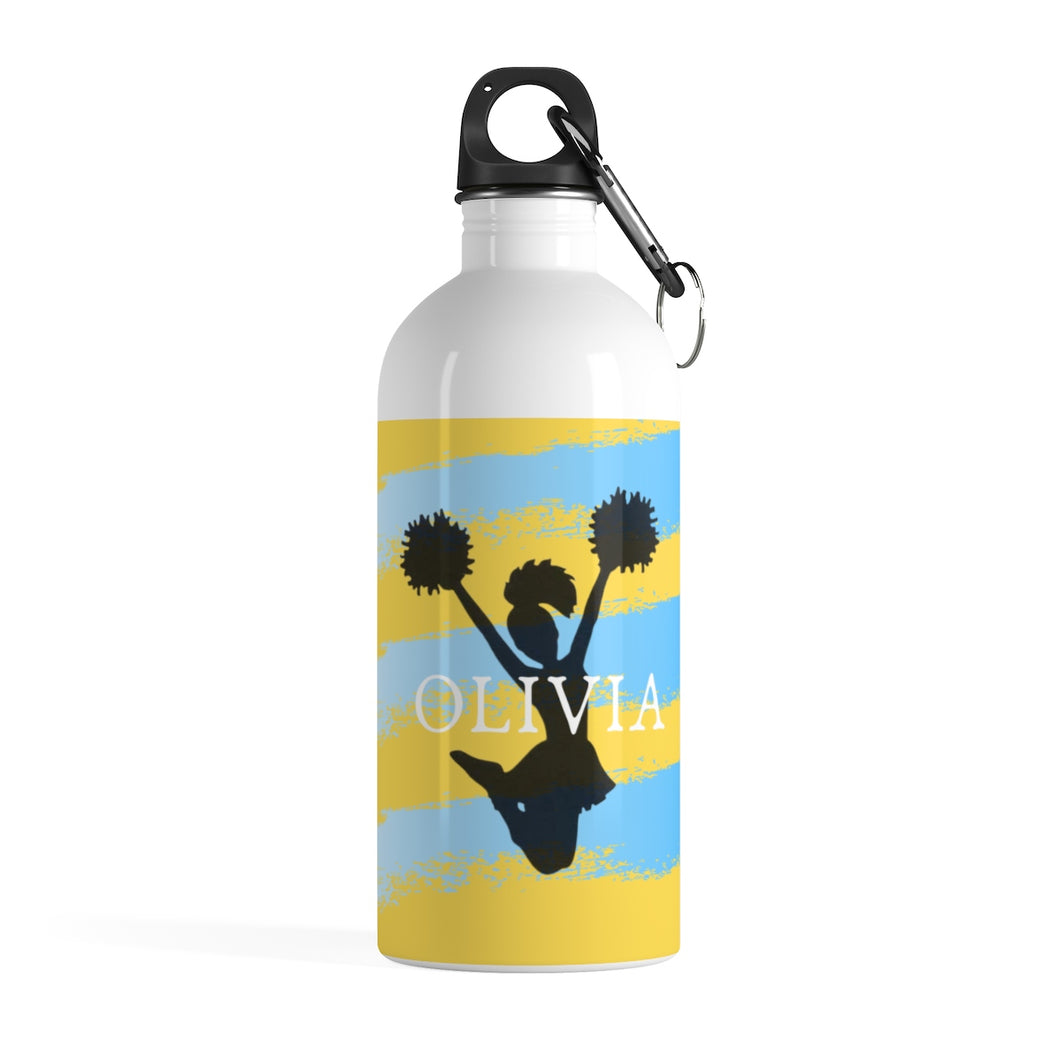 Girl Olivia Custom Cheerleader Stainless Steel Water Bottle - Ur Easy Way Shop