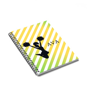 Girl Ava Custom Cheerleader Spiral Notebook - Ruled Line - Ur Easy Way Shop