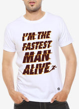 Load image into Gallery viewer, Fastest Man  White  Half Sleeve Graphic T Shirt - Ur Easy Way Shop