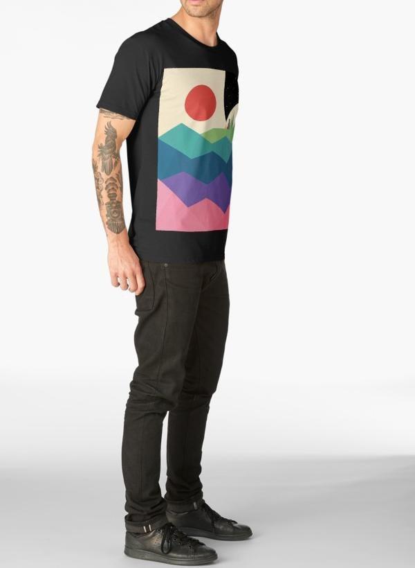 Over The Rainbow Black T-shirt - Ur Easy Way Shop