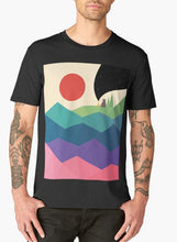 Load image into Gallery viewer, Over The Rainbow Black T-shirt - Ur Easy Way Shop