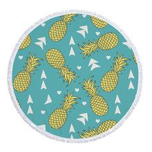 Load image into Gallery viewer, Pineapple Print Beach Towel Round /Summer - Ur Easy Way Shop