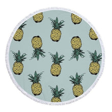 Load image into Gallery viewer, Pineapple Print Beach Towel Round /Summer - Ur Easy Way Shop