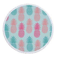 Load image into Gallery viewer, Pineapple Print Beach Towel Round /Summer - Ur Easy Way Shop