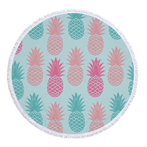 Pineapple Print Beach Towel Round /Summer - Ur Easy Way Shop