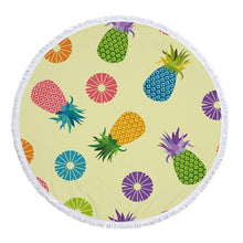 Load image into Gallery viewer, Pineapple Print Beach Towel Round /Summer - Ur Easy Way Shop