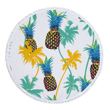 Load image into Gallery viewer, Pineapple Print Beach Towel Round /Summer - Ur Easy Way Shop