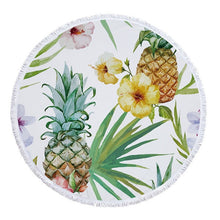 Load image into Gallery viewer, Pineapple Print Beach Towel Round /Summer - Ur Easy Way Shop