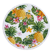 Load image into Gallery viewer, Pineapple Print Beach Towel Round /Summer - Ur Easy Way Shop
