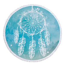 Load image into Gallery viewer, Feather/Dream catcher Beach Towel Round /Summer - Ur Easy Way Shop