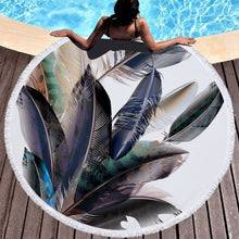Load image into Gallery viewer, Feather/Dream catcher Beach Towel Round /Summer - Ur Easy Way Shop