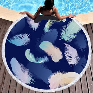 Feather/Dream catcher Beach Towel Round /Summer - Ur Easy Way Shop