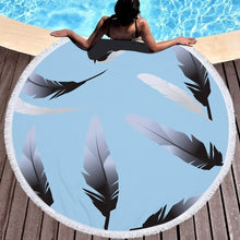 Load image into Gallery viewer, Feather/Dream catcher Beach Towel Round /Summer - Ur Easy Way Shop
