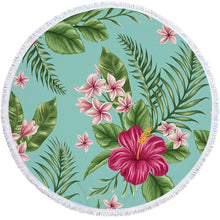 Load image into Gallery viewer, Floral Print Beach Towel Round /Summer - Ur Easy Way Shop
