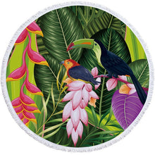 Load image into Gallery viewer, Floral Print Beach Towel Round /Summer - Ur Easy Way Shop