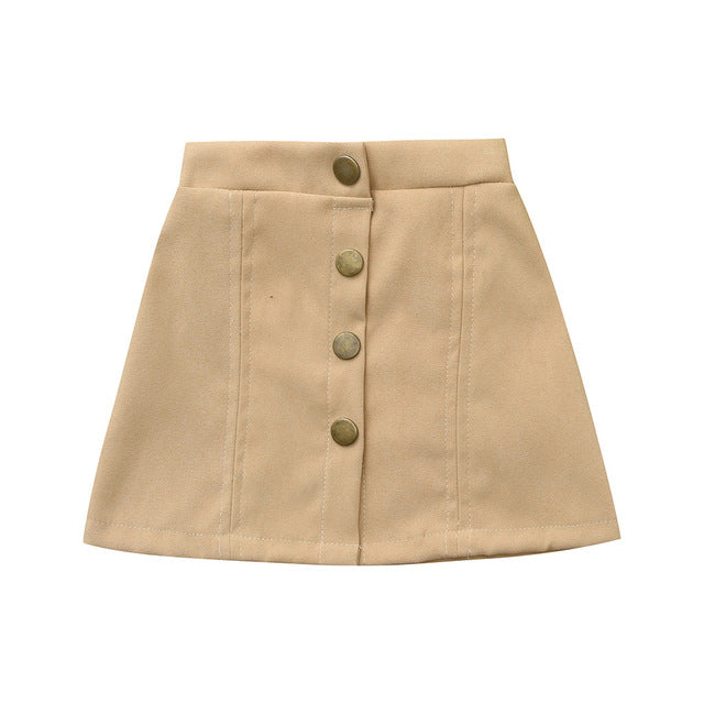 Baby/Girls Buttons Solid Skirt - Ur Easy Way Shop