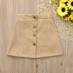Baby/Girls Buttons Solid Skirt - Ur Easy Way Shop