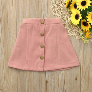Baby/Girls Buttons Solid Skirt - Ur Easy Way Shop
