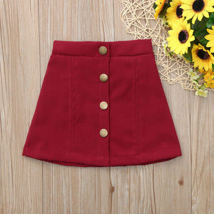 Baby/Girls Buttons Solid Skirt - Ur Easy Way Shop