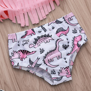 Girl Dinosaur Print Swimsuit & Hair Strap Set - Ur Easy Way Shop