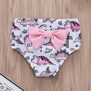 Girl Dinosaur Print Swimsuit & Hair Strap Set - Ur Easy Way Shop