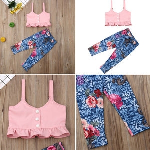Baby/Girls Top & Floral Pants Set - Ur Easy Way Shop