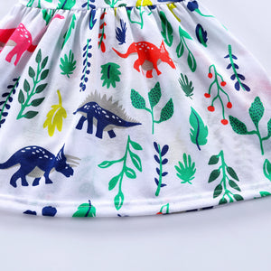 Baby/Girls Floral Dinosaur Print Dress - Ur Easy Way Shop