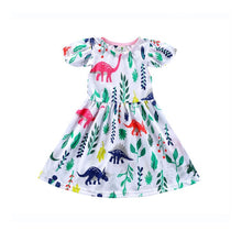 Load image into Gallery viewer, Baby/Girls Floral Dinosaur Print Dress - Ur Easy Way Shop