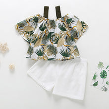 Load image into Gallery viewer, Baby/ Girls Leaf Print Top + Shorts Set - Ur Easy Way Shop