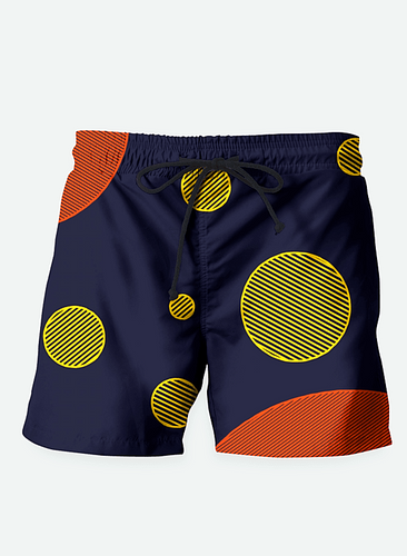 Orange Yellow Vector Men's Shorts Swim Trunks - Ur Easy Way Shop