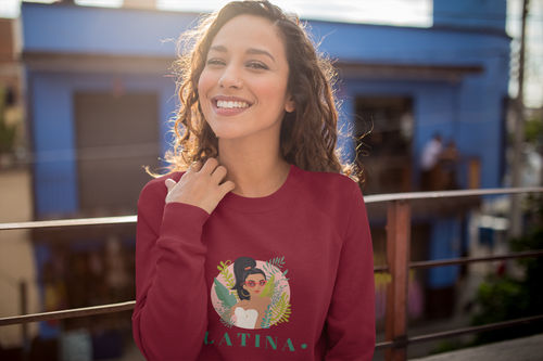 Latina Woman  Crew-neck Graphic Sweatshirt - Ur Easy Way Shop