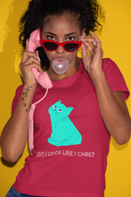 Load image into Gallery viewer, Do I Look Like I Care Cat Short Sleeve Tee - Ur Easy Way Shop